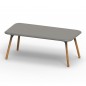 Sloo Table 180cm avec Pieds en Bois Iroko