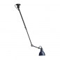 Suspension 302 Noir Satiné Réflecteur Bleu