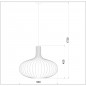 Nuema Suspension Ø50cm Noir Excloosiva schéma technique