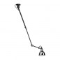 Suspension 302 Noir Satiné Réflecteur Chromé