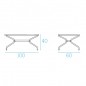 Athena Table Basse Rectangulaire 100*60 cm