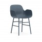 Form Fauteil Bleu en Acier