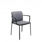 Lot de 2 Audrey Soft Chaises avec Accoudoirs - Tissu Trevira