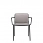 Lot de 2 Audrey Soft Chaises avec Accoudoirs - Tissu Trevira