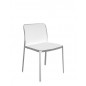 Lot de 2 Audrey Soft Chaises Aluminium Poli/Blanche