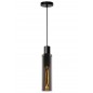 Suspension Como E27 60W Noir/Verre fumé