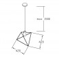 Rock Garden Suspension LED Spot Noir - Pyramide Blanc