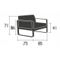 Bellevie Fauteuil Blanc Coton Coussin Gris Flanelle