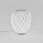 Pinecone Lampe de Table Ø50cm Chromé-Verre Blanc