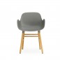 Form Fauteuil Gris Pied en Chêne
