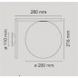 Applique IC C/W1 Diamètre 20 cm