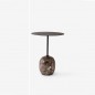 Lato LN9 Table D'appoint Marbre Noir et Emparador Chaud