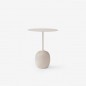 Lato LN9 Table D'appoint Ivoire Blanc et Crema Diva Marbre