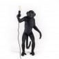 Monkey Debout Lampe A Poser Noir Extérieur LED