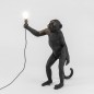 Monkey Debout Lampe A Poser Noir Extérieur LED
