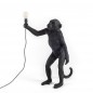 Monkey Debout Lampe A Poser Noir Extérieur LED