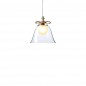 Bell Lampe Petite Transparent avec Noeud Blanc