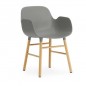 Form Fauteuil Gris Pied en Chêne