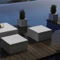Quadrat Pouf 80x80x40cm Lumineux