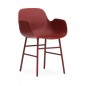 Form Fauteuil Rouge Pieds en Acier