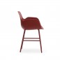 Form Fauteuil Rouge Pieds en Acier