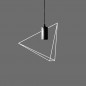 Rock Garden Suspension LED Spot Noir - Pyramide Blanc