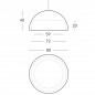 Cupole Suspension Blanc  Ø80cm