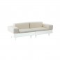 Happylife Sofà Sofa Modulaire Blanc Laqué
