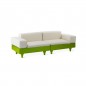 Happylife Sofà Sofa Modulaire Vert Laqué