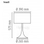 Spun Light T Blanche Lampe de Table