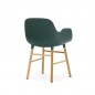 Form Fauteuil Vert Pied en Chêne