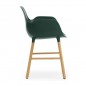 Form Fauteuil Vert Pied en Chêne