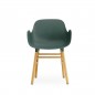 Form Fauteuil Vert Pied en Chêne