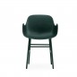 Form Fauteuil Vert Pieds en Acier