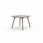 Sloo Table 90cm avec Pieds en Bois Iroko
